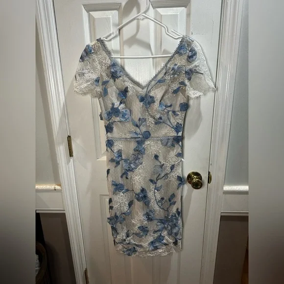 sachin and babi light blue dress MOD DRESS QUANT PRINT main image 1